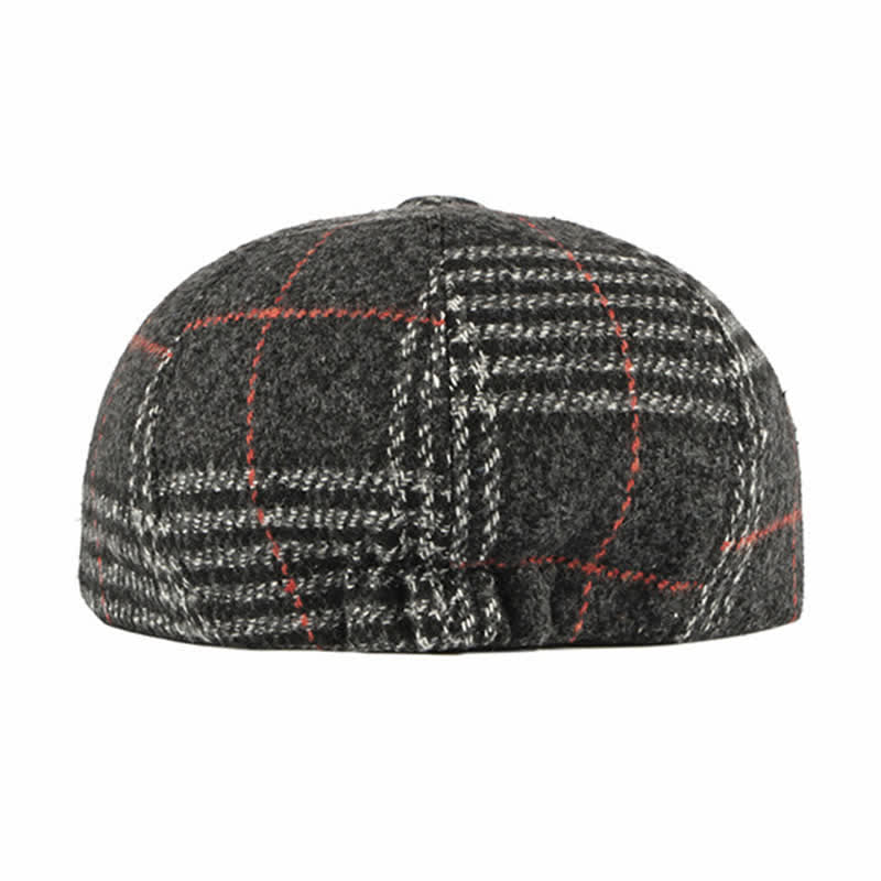 Casual Classic Plaid Octagon Cap Beret Hat