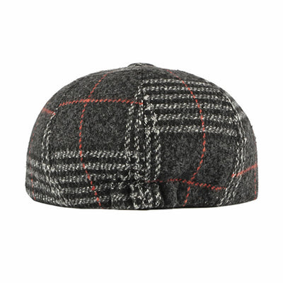 Casual Classic Plaid Octagon Cap Beret Hat