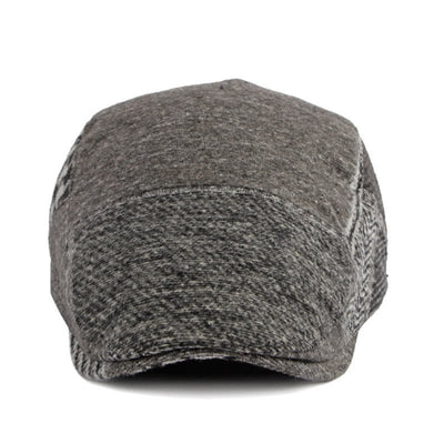 Patchwork Stitching Herringbone Tweed Beret Hat