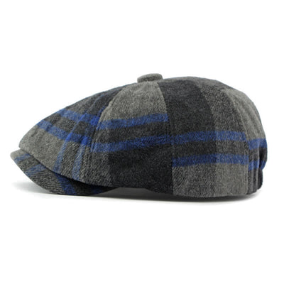 Painter Octagonal Checked Newsboy Beret Hat