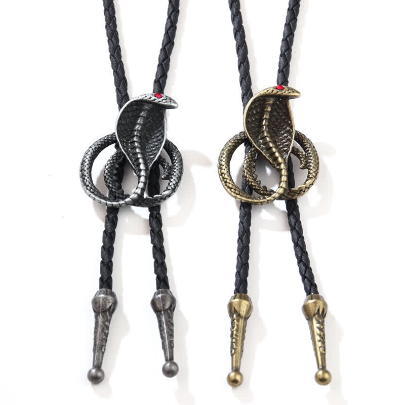 Western Punk Cobras Snake Bolo Tie