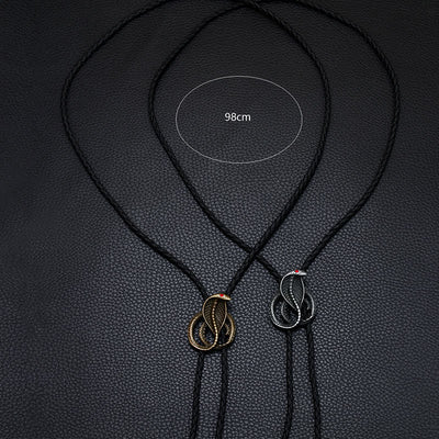 Western Punk Cobras Snake Bolo Tie