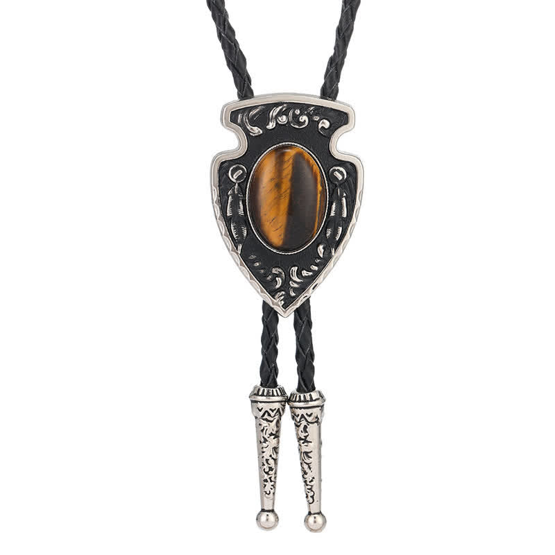 Arrows Tribal Style Artificial Stone Pendant Bolo Tie