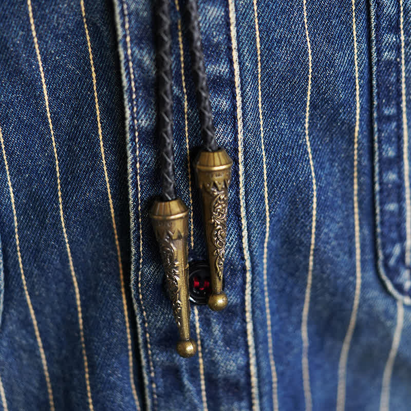 Texas Lone Star Longhorn Pendant Bolo Tie