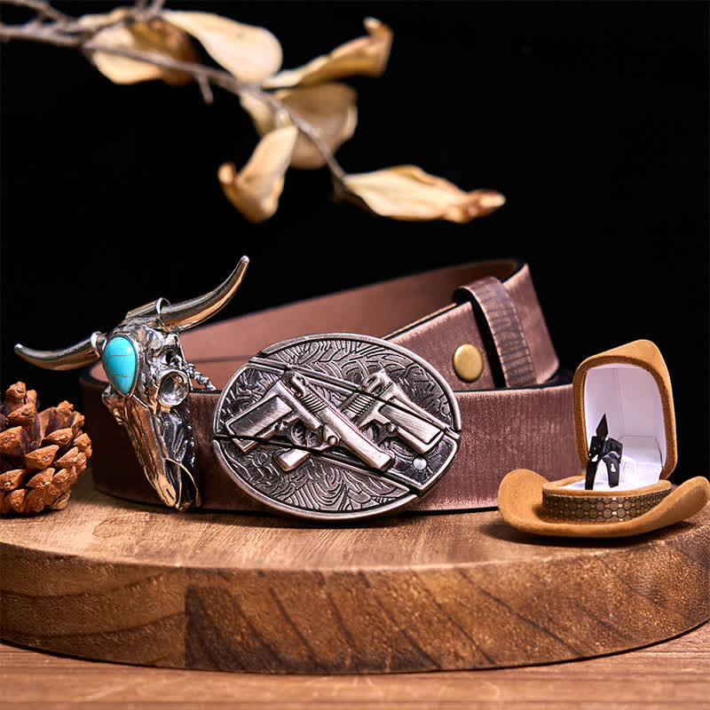 DIY Hidden Knife Belt Buckle Turquoise Bull Pendant Knife Ring Bundle Set (Pre-Sale)