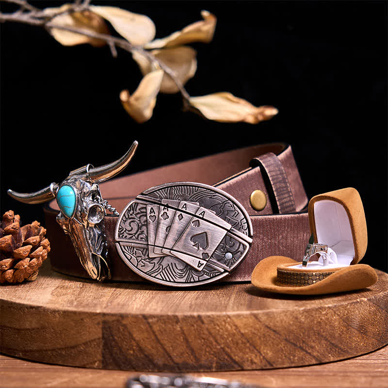 DIY Hidden Knife Belt Buckle Turquoise Bull Pendant Knife Ring Bundle Set (Pre-Sale)