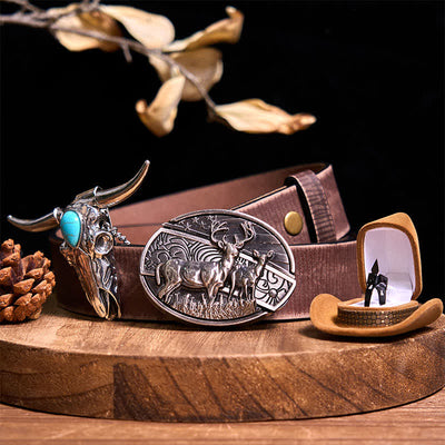 DIY Hidden Knife Belt Buckle Turquoise Bull Pendant Knife Ring Bundle Set (Pre-Sale)