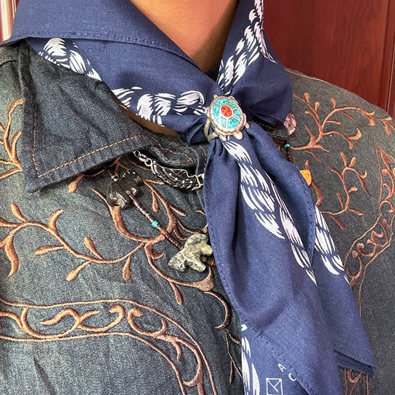 Cowboy Western Traditional Graphic Square Scarf