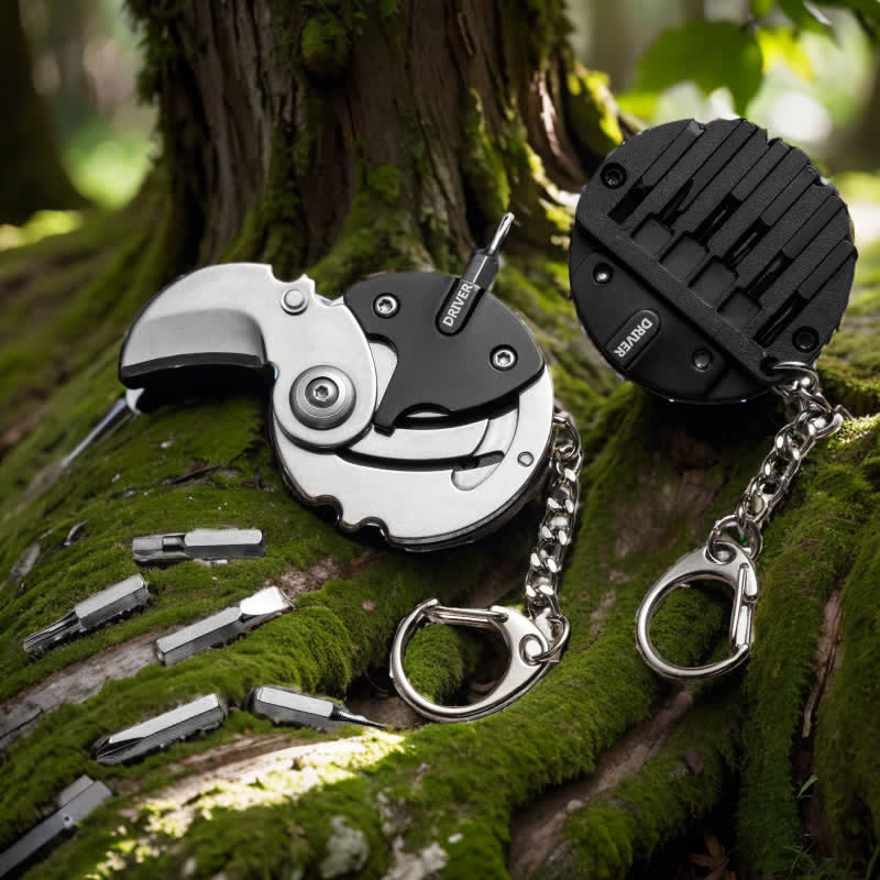 8 In 1 Multi-purpose Knife Scewdriver EDC Tool Keychain