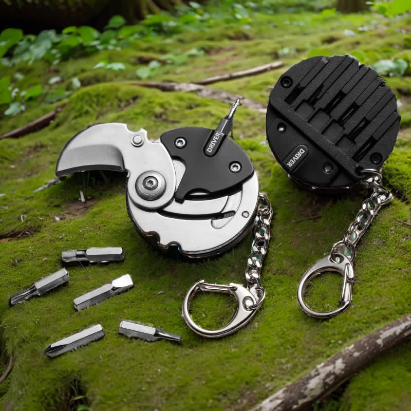 8 In 1 Multi-purpose Knife Scewdriver EDC Tool Keychain