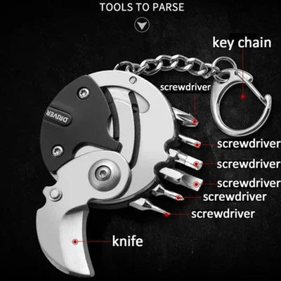 8 In 1 Multi-purpose Knife Scewdriver EDC Tool Keychain