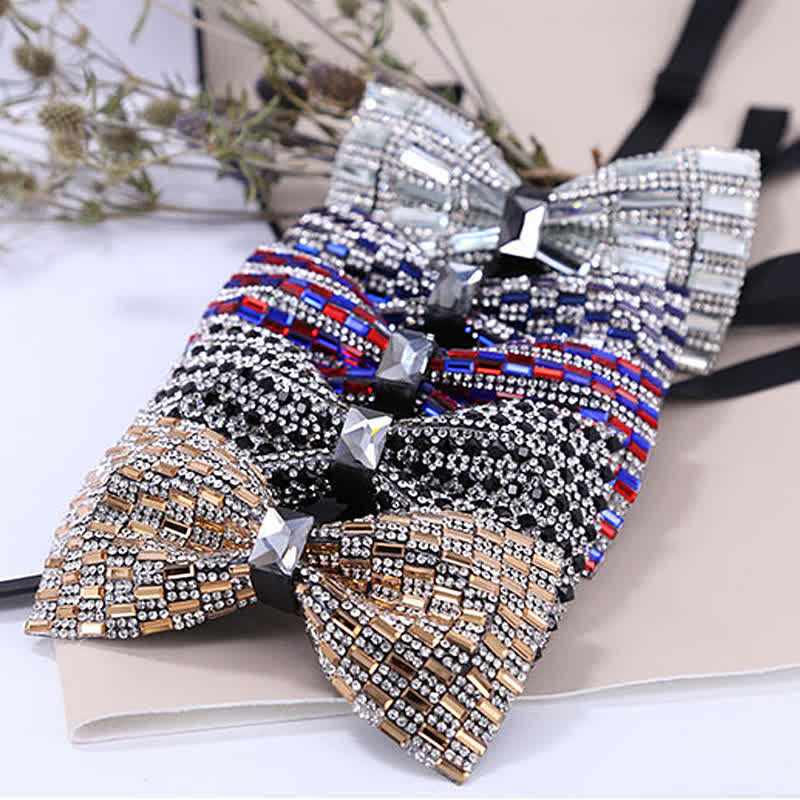 Men's Exquisite Crystal Rhinestone Bow Tie