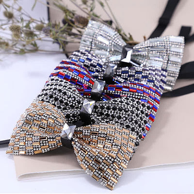 Men's Exquisite Crystal Rhinestone Bow Tie