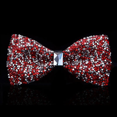 Men's Casual Fashion Crystal Rhinestone Bow Tie