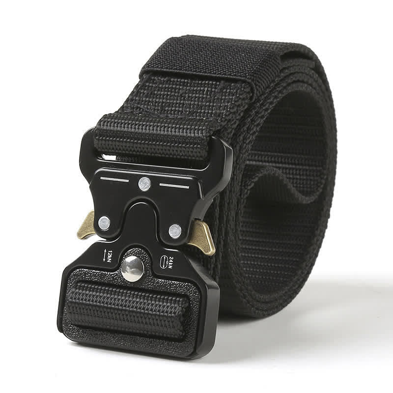 Men's Heavy Duty Release Buttons Tactical Belt