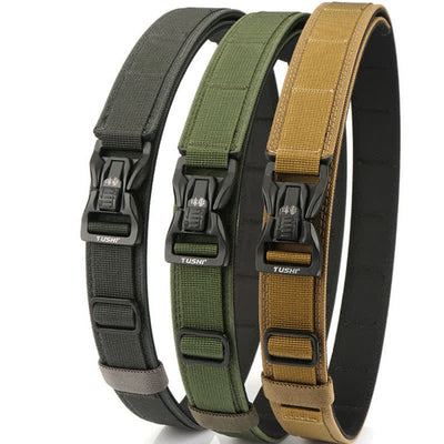 Men's Thickened Double-Locked Quick Release Buckle Tactical Belt