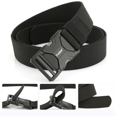 Men's Simple Quick Release Buckle Elastic Tactical Belt