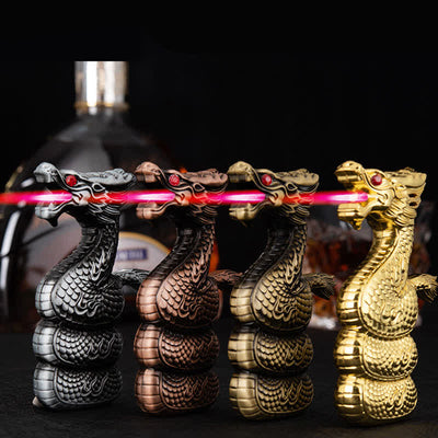 Creative Unique Dragon Shape Refillable Butane Lighter