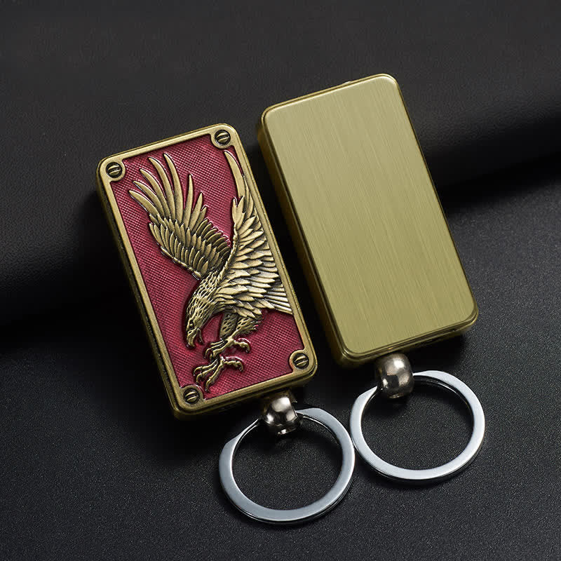 Side Slider Scorpion Eagle Keychain Refillable Butane Lighter