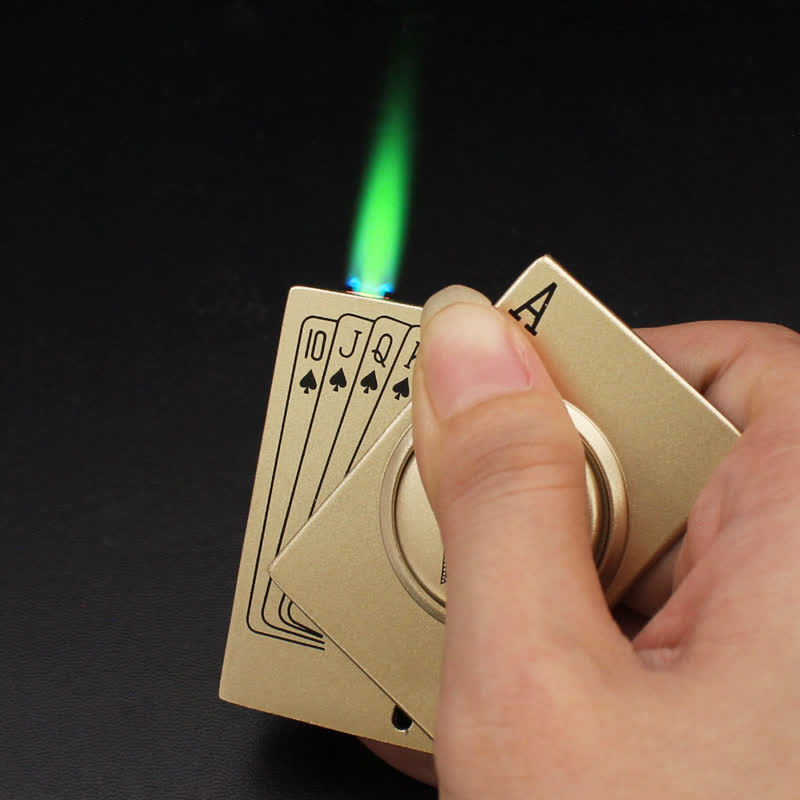 Poker Rotary Decompression Refillable Butane Lighter