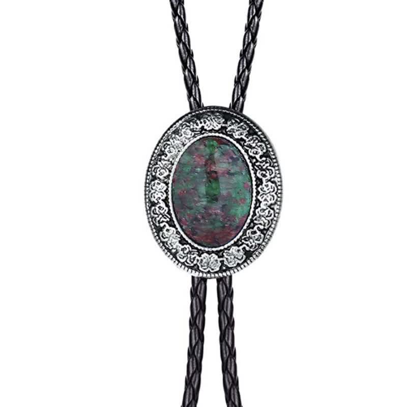 Novelty Rodeo Natural Stone Design Bolo Tie