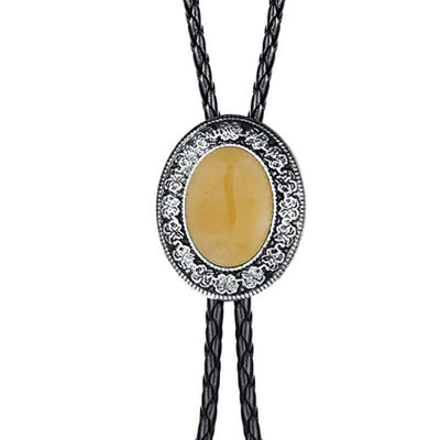 Novelty Rodeo Natural Stone Design Bolo Tie