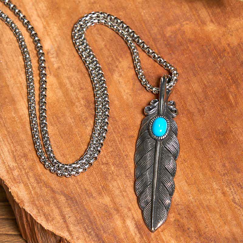 Angle Wing DIY Hidden Knife Belt Buckle Turquoise Feather Necklace Ring Bundle Set