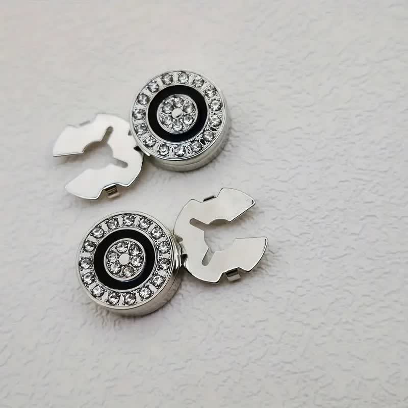 Men's 1 Pair Novelty Snap-On Elegant Button Covers Set Cufflinks