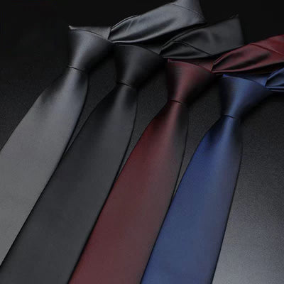 3Pcs Men's Matte Solid Color Business Bow Tie Necktie Set