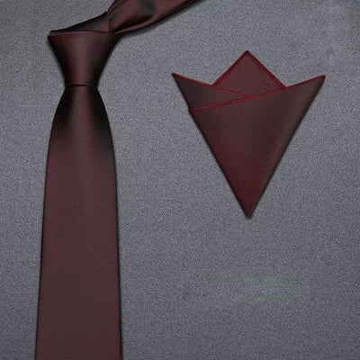 3Pcs Men's Matte Solid Color Business Bow Tie Necktie Set