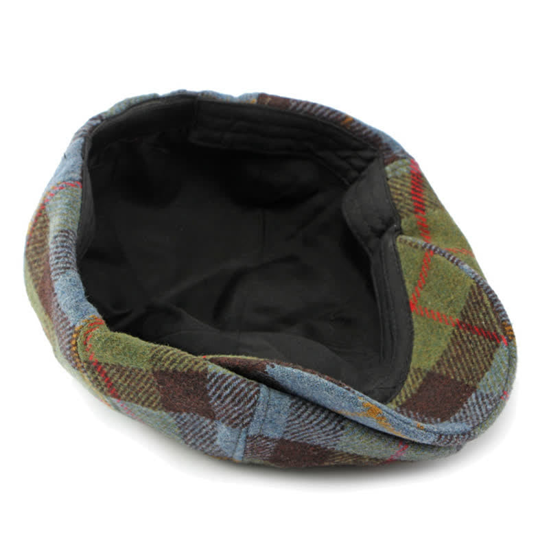 Faux Woolen Tweed Cabbie Newsboy Beret Hat