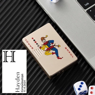 Poker Cards Personalized Custom Back Refillable Butane Lighter