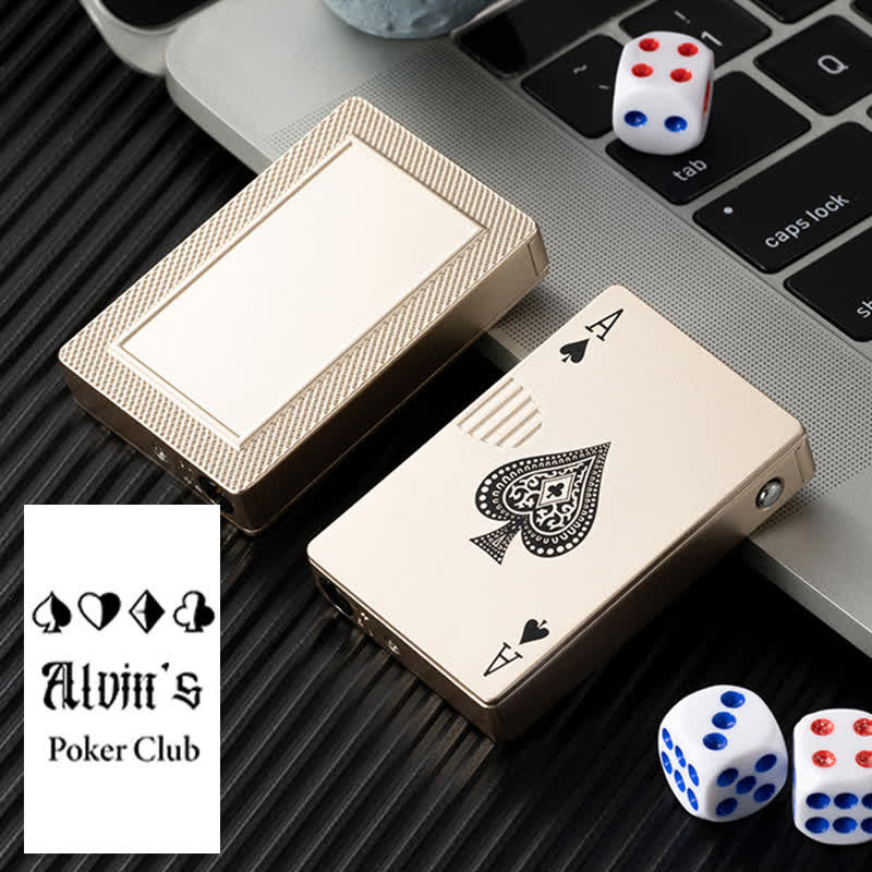 Poker Cards Personalized Custom Back Refillable Butane Lighter