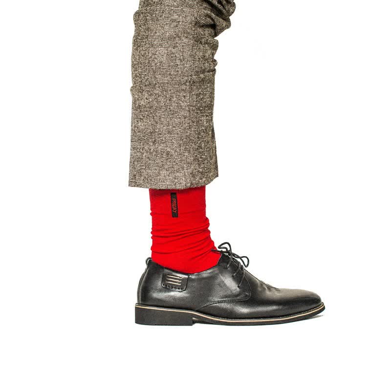 Men's Solid Color British Gentleman Cotton Crew Socks