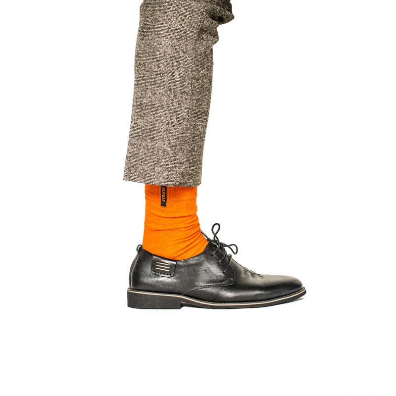 Men's Solid Color British Gentleman Cotton Crew Socks