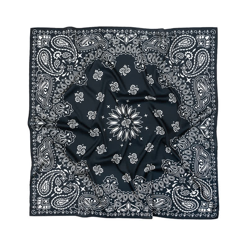 Large Elegant British Style Classical Paisley Printed Square Scarf