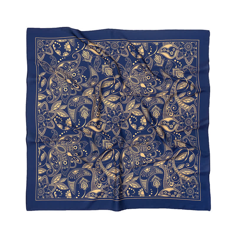 Large Elegant British Style Classical Paisley Printed Square Scarf