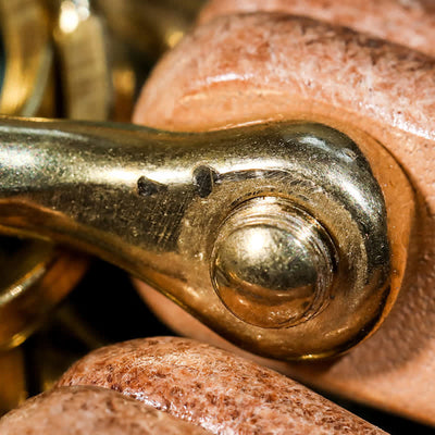 Handcrafted Natural Vegetable Tanned Leather Keychain