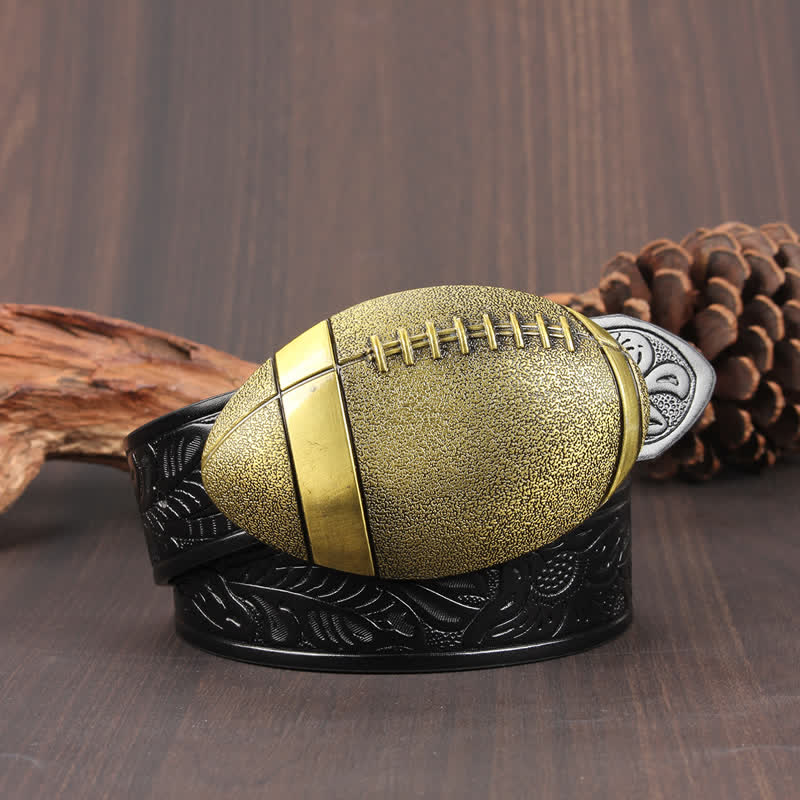 Novelty American Football Buckle Leather Belt