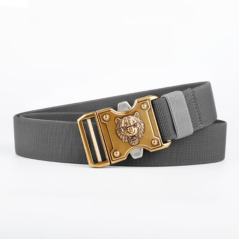 Men's Gold Tiger Double Slot Quick Release Buckle Nylon Belt