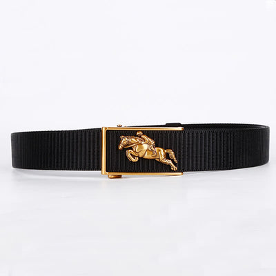 Men's Casual Horse Riding Automatic Buckle Nylon Belt