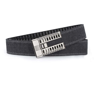 Men's Adjustable Automatic Buckle Denim Fabric Belt