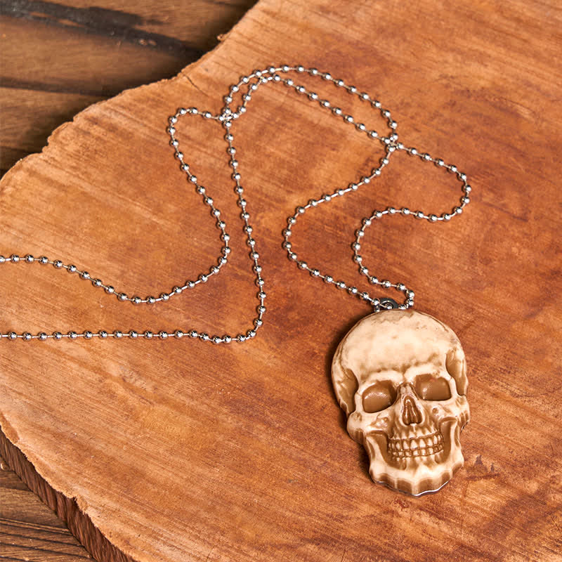 Gold Skull DIY Hidden Knife Belt Buckle Bull Pendant Skull Head Necklace Bundle Set