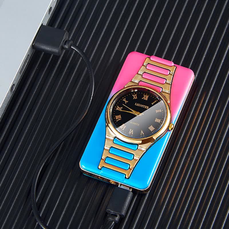 Creative Clock Rechargeable Electric Lighter with USB Cable