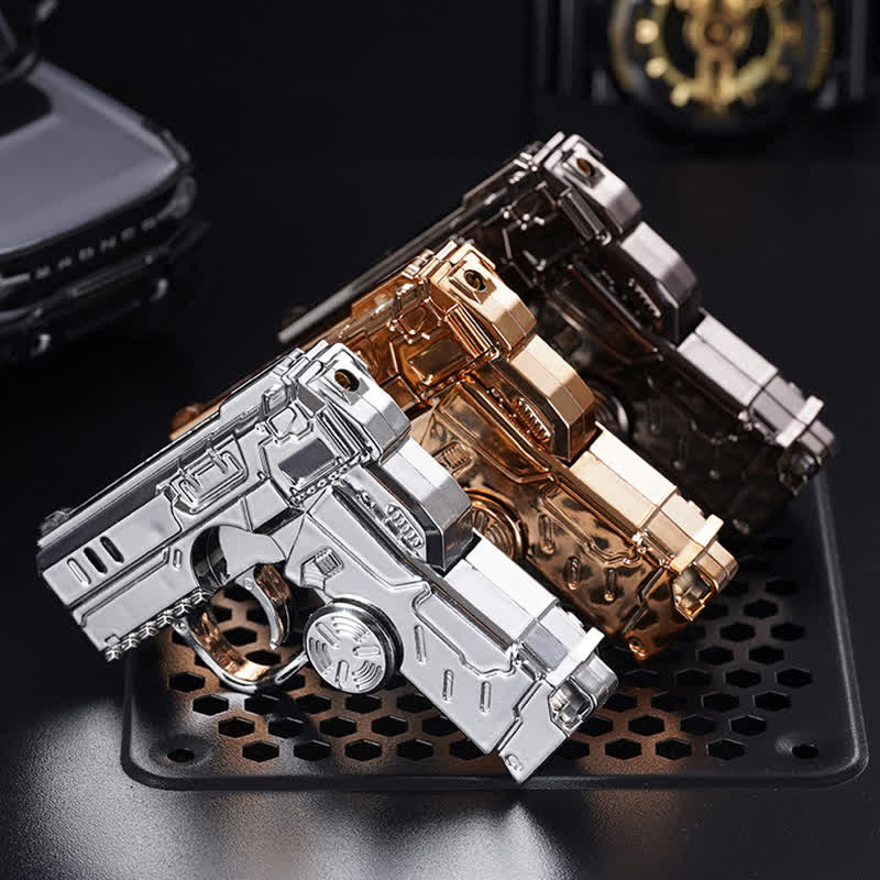 Cool Folding Pistol-Shaped Refillable Butane Lighter