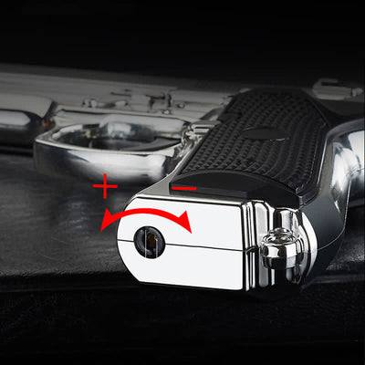 Multifunctional LED Imitation Pistol-Shaped Refillable Butane Lighter