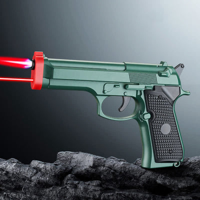 Multifunctional LED Imitation Pistol-Shaped Refillable Butane Lighter