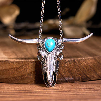 Turquoise Longhorn Bull DIY Hidden Knife Belt Buckle Pendant Ring Bundle Set