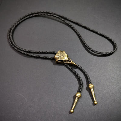 Weatern Antique Bronze Retro Indian Pattern Bolo Tie