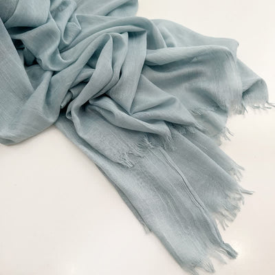 Summer Voile Solid Color Cotton Linen Thin Scarf